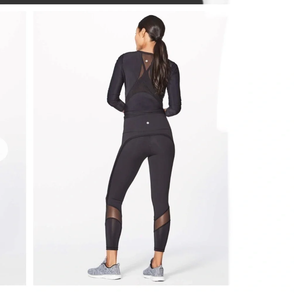 LULULEMON Fresh in Mesh tights 25 inch luxtreme mesh size 4 - Picture 2 of 10